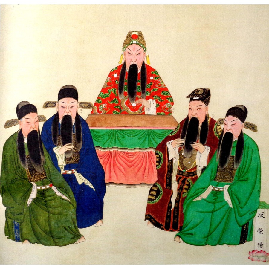 清宫戏画·戏剧人物图