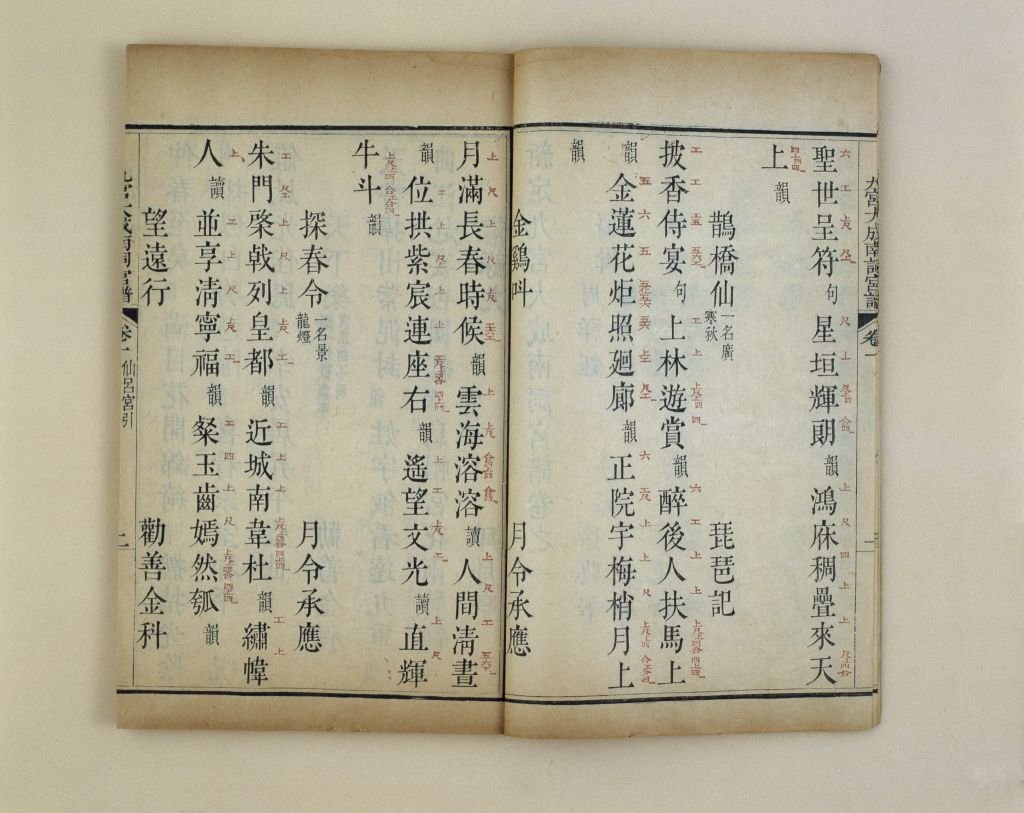 《新定九宫大成南北词宫谱》工尺谱内页(故宫博物院藏)