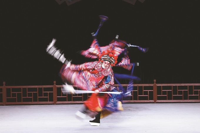 昆剧《岳飞传·小商河》演出剧照（武生靠旗）