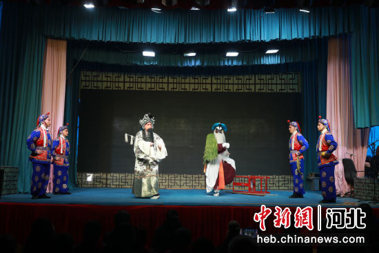 昆曲《敬德钓鱼》演出现场(高阳河西村寻根演出,2024年)